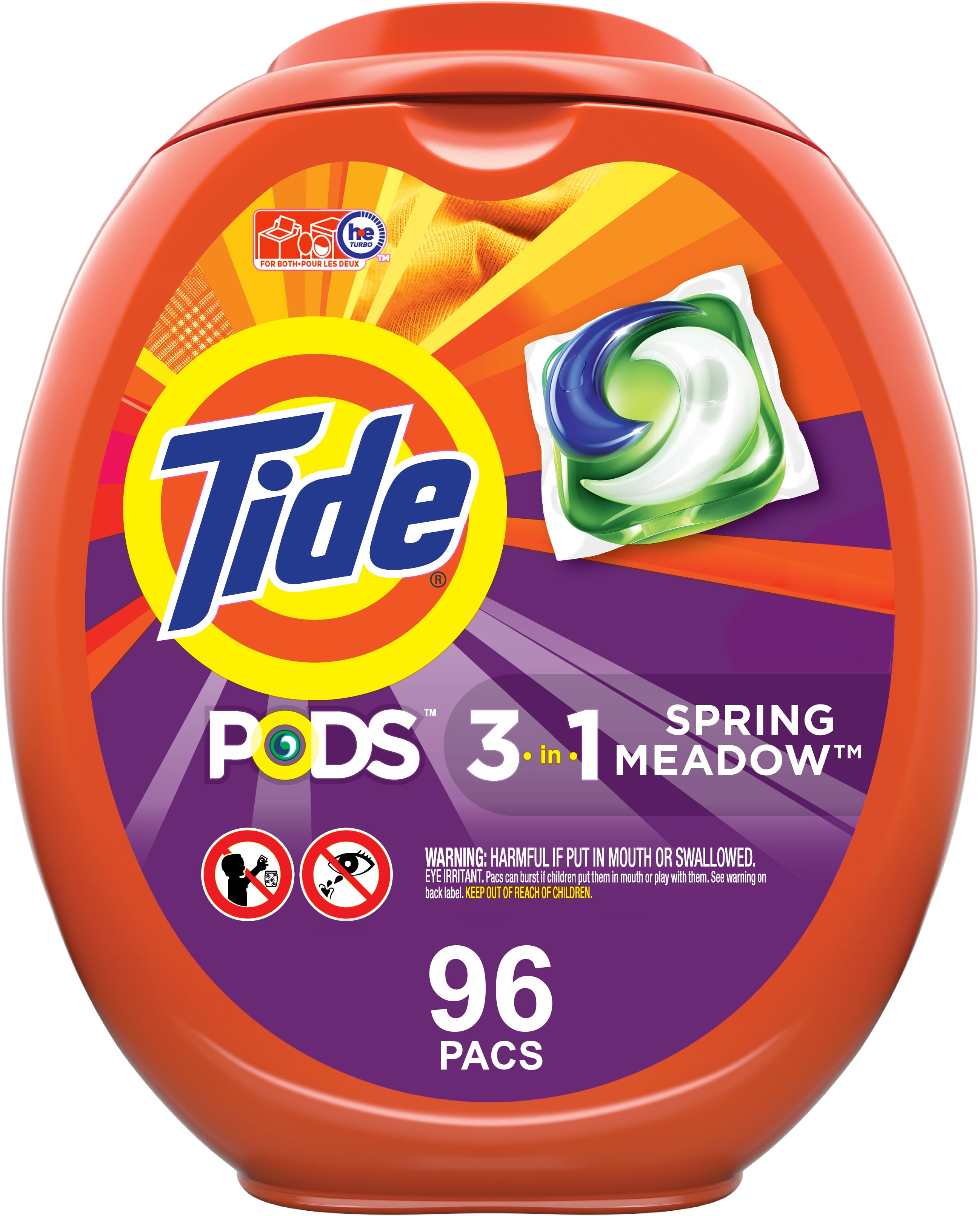 Tide Pods Spring Meadow 96 Ct, Laundry Detergent Pacs