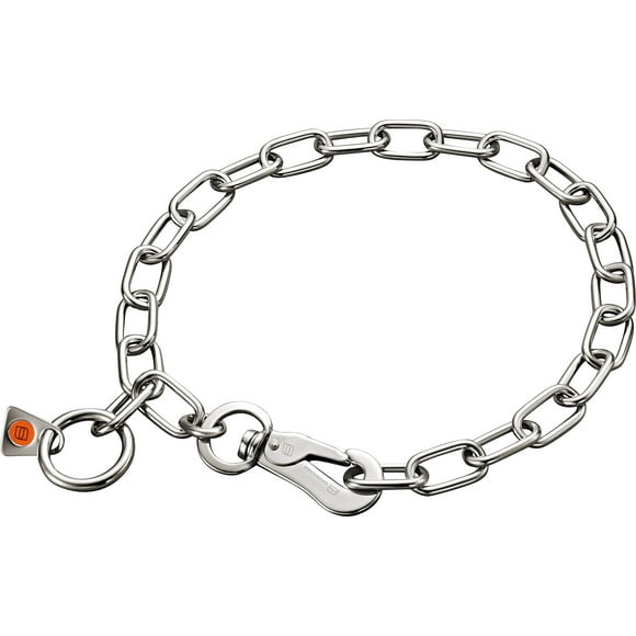 Herm Sprenger Collier Chaîne en Acier Inoxydable pour Chien Lien Moyen Collier d'Entraînement Professionnel avec Crochet à Dégagement Rapide pour Chiens Moyens et Grands Fabriqué en Allemagne (24 Po (60cm))