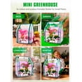 thumbnail image 4 of Mini Green House with Grow Light, Mini Greenhouse Indoor, 15W Full Spectrum Plant Lights & Timer for Seed Starter Tray, Indoor Outdoor Plants 24"x16"x20", 4 of 6