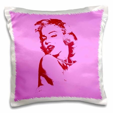 3dRose Sexy image of Marilyn Monroe. Hot pink. Popular print. Best seller. - Pillow Case, 16 by