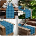 thumbnail image 5 of Buffalo Plaid Table Runner 108 Inches Long,Royal Blue Farmhouse Gingham Striped Cotton Linen Table Runners Dresser Scarves,Fabric Tabletop Scarf Furniture Cover for Home Dinner Party 13"x108", 5 of 9