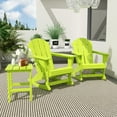 thumbnail image 4 of Polytrends  Laguna Hdpe All Weather Outdoor Patio Rocking Chairs With Side Table (3-Piece Set) Lime, 4 of 5