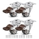thumbnail image 1 of Ruedas de Servicio Pesado, Paquete de 4 Ruedas de Transporte de 1 Pulgada con Placa Giratoria, Rueda Giratoria Duradera con Freno de Poliuretano - Capacidad de Carga de Rodillos para Muebles (, 1 of 5