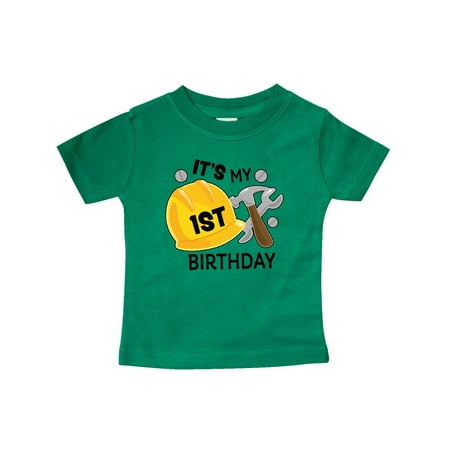 

Inktastic Its My 1st Birthday with Construction Tools Gift Baby Boy T-Shirt