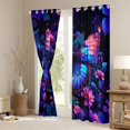 thumbnail image 3 of Manfei Teens Adults Flowers Gradient Butterflies Blackout Curtains Set of 2 (52x84 Each),Spring Garden Window Curtains,Dreamy Princess Curtains and Drapes,Super Cozy Room Decor, 3 of 6