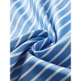 thumbnail image 7 of Blue And White Striped Lapel Short Sleeve Casual Shirt Dress For Women, 7 of 7