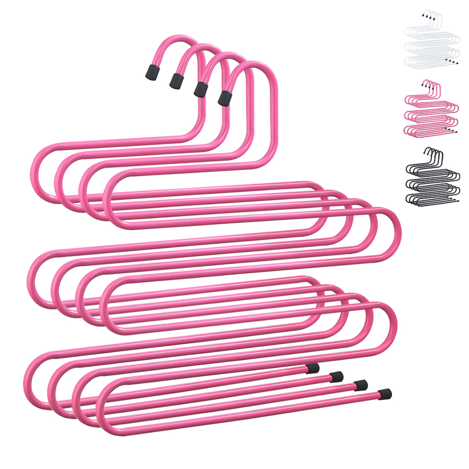 ReaNea S Shape 5Tier Pants Hanger, Stainless Steel Hangers 4 Pack