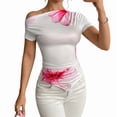 thumbnail image 3 of Women Off Shoulder Tops Shirts Y2K Going Out Crop Tank Top Cream White L, 3 of 9