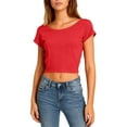 thumbnail image 4 of Women's Casual Backless Hollow Out Short Sleeve Round Neck T-Shirt, 4 of 8