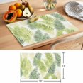 thumbnail image 6 of Sage Green Leaves Placemats Set of 8 Summer Botanical Palm Leaf Place Mats Indoor Wipeable Table Mats Washable Cloth Dining Table Placemats for Kitchen Holiday Party Home Decor 13x19 Inch, 6 of 9