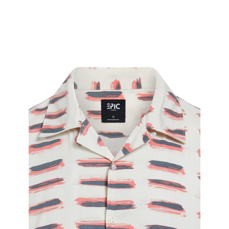 Epic Studio Men's & Big Men's Short Sleeve Cotton Rayon Resort