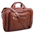 thumbnail image 4 of McKlein Mens IRVING PARK 15.6" Leather Double Compartment Laptop Case in Brown, 4 of 8