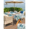 thumbnail image 5 of Outdoor Tablecloth with Umbrella Hole for Patio/Picnic/Party/Camping, Underwater Turtle Waterproof Table Cloth Rectangle Table Cover Washable, Coastal Coral Starfish Summer Ocean Reefs (52"x 70"), 5 of 8