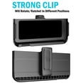 thumbnail image 3 of Case with Clip and S Pen Slot for Galaxy Z Fold 3 5G, Nakedcellphone [Grid Texture] Slim Hard Cover and Rotating Belt Hip Holster Holder Combo for Samsung Z Fold3 Phone (SM-F926) 2021 - Black Tread, 3 of 10
