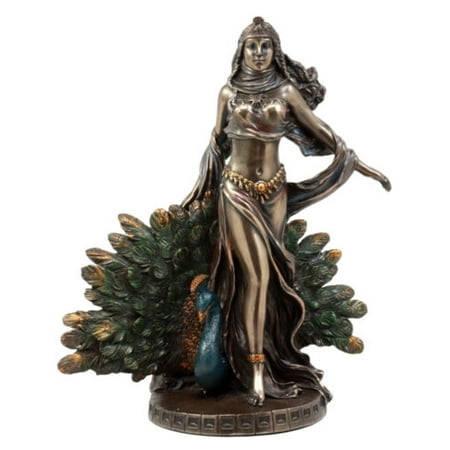 Fertility Figurine Ebros Gift Roman Juno Greek Goddess Hera with Sacred Peacock Statue Deity of Marriage Fertility & Women Decorative Figurine ()