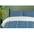 thumbnail image 4 of Ambesonne Nautical Blue Duvet Cover Sets, Marine Wheel Anchor, 2-King, Slate Blue and White, 4 of 7