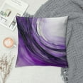 thumbnail image 2 of Creowell Short Plush Pillowcase Square Pillow Covers Purple and Gray Abstract Throw Pillows White, 2 of 5
