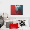 thumbnail image 4 of Kdxio Stylish Polar Bear Sunglasses Pattern Canvas Wall Art for Living Room Wall Decor for Bedroom Bathroom Modern Framed Canvas Art Prints Ready to Hang,Horizontal, 4 of 6