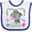 White and Royal, variant on Inktastic St. Petersburg Florida Cute Swimming Manatee Boys or Girls Baby Bib