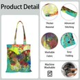 thumbnail image 5 of Watercolor Butterfly Floral Canvas Tote Bag – Romantic Nature-Inspired Reusable Cotton Shopping Bag with Artistic Fantasy Garden & Starry Sky Design for Women, Teens, Aesthetic Gift Lovers, 5 of 7