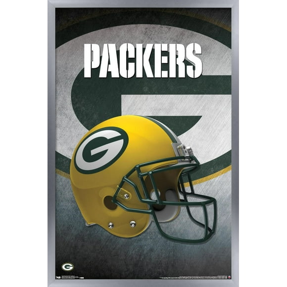 NFL Green Bay Packers - Helmet 16 Wall Poster, 22.375" x 34" Framed