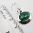 thumbnail image 3 of SilverStarJewel 925 Solid Silver Unseen Green Onyx Heart High Polished Earrings 3.2CM Online Buy, 3 of 3