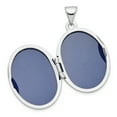 thumbnail image 5 of Sterling Silver Rhodium-plated 21mm Oval w/Butterfly & CZ Locket QLS717, 5 of 5