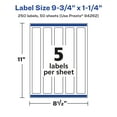 thumbnail image 6 of Avery Glossy White Rectangle Labels, 9.75" x 1.25", 250 Total, 6 of 9