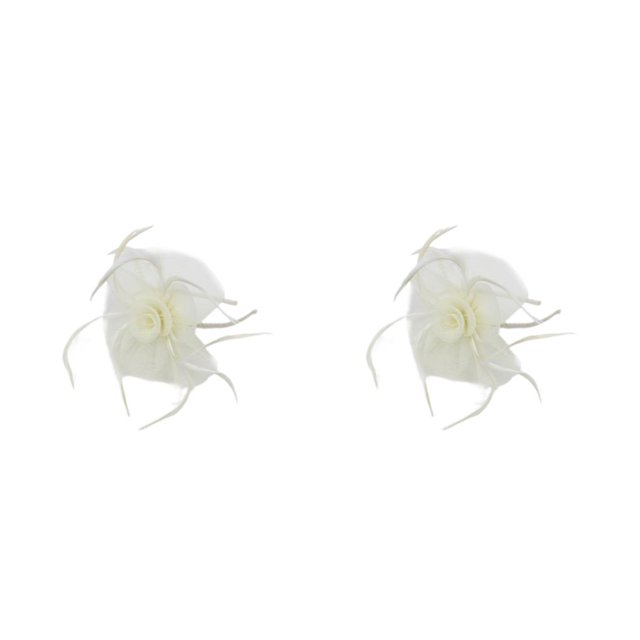 QualitChoice Maille Fascinator Femmes Coiffure Photographie Accessoires Prom Maquillage Performance Réglable Cosplay Partie Couvre-Chef Beige 2PCS