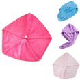 thumbnail image 4 of Ounissouiy Toalla de secado de cabello, transpirable, ligera, absorbente, turbante, lavable, reutilizable, gorros para el pelo de ducha, buena Juegos de accesorios de baño rosa, 4 of 6