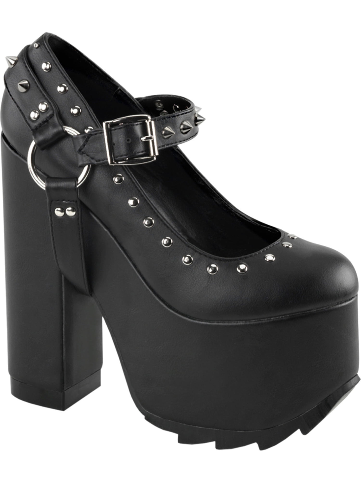 black chunky heels size 11