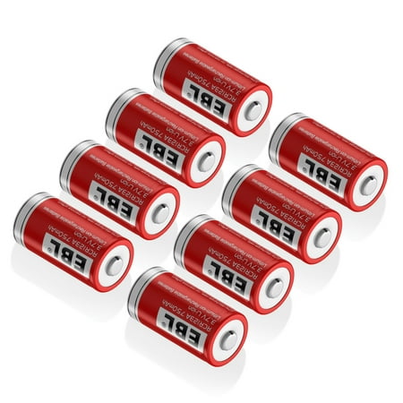 EBL 8-Pack 16340 Li-ion Rechargeable Batteries 750mAh 3.7v CR123A Battery for LED Flashlight (Best 18350 Battery For Flashlight)
