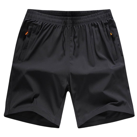 FSYBOA Boys Athletic Shorts, Elastic Wasit Holiday Knee Length Casual Kids Summer Shorts Black Size 14-16T