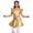 Gold, variant on Kids Girls 2Pcs Modern Jazz Dance Suit Shiny Metallic Crop Top with Pleated Skirt Cheerleading Outfit Silver 6