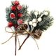 thumbnail image 3 of Flor artificial de bayas rojas de Navidad, rama de cono de pino, decoración de árbol de Navidad, adorno, embalaje de regalo, corona DIY para el hogar, 1 piezas, 3 of 3
