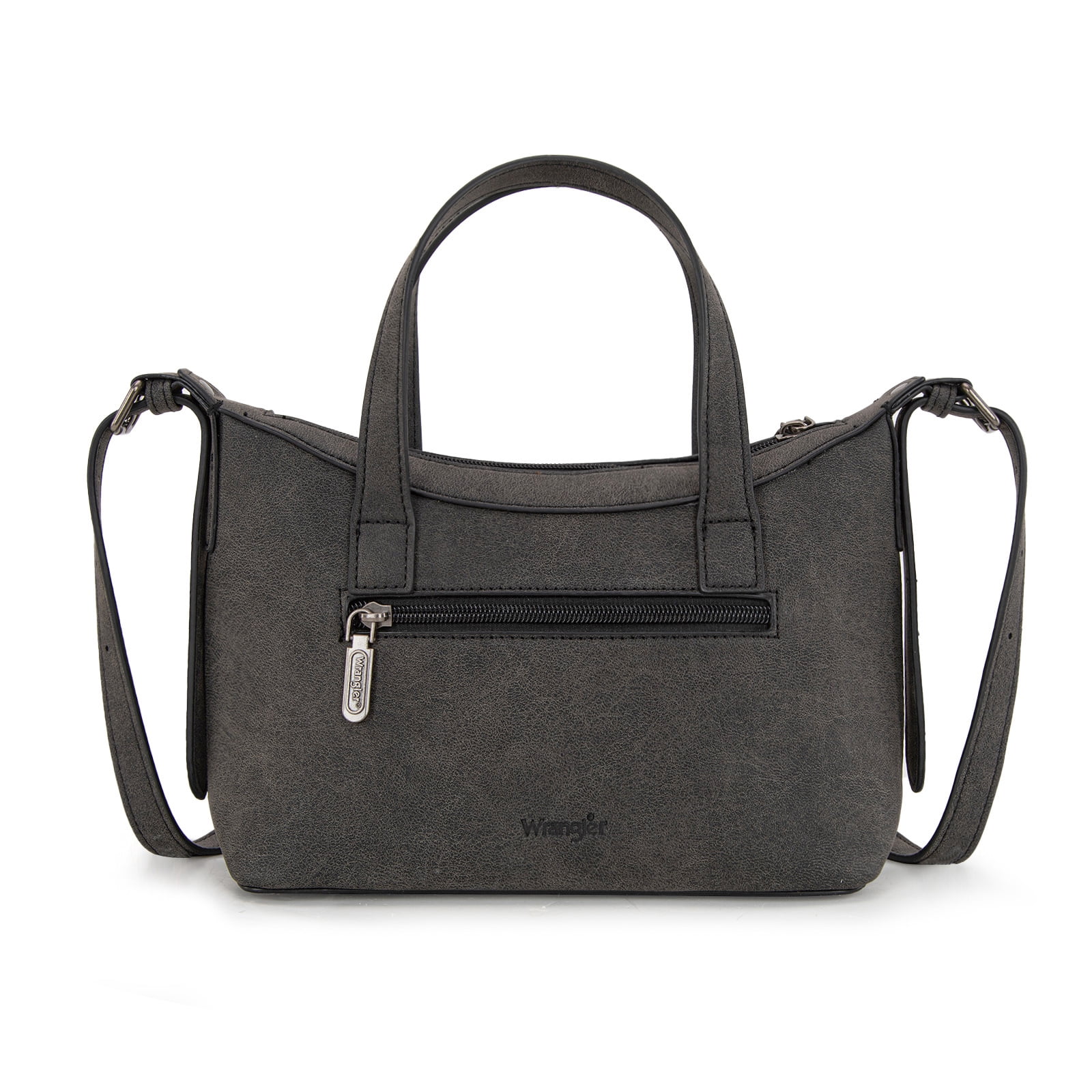 Wrangler Tooled Aztec Small Crossbody Handbag for Women Stylish Handle Bag Designer Top-Handle Crossbody Bags, Black
