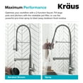 thumbnail image 2 of Kraus Artec Pro 2-Function Commercial Style Pre-Rinse Kitchen Faucet with Pull-Down Spring Spout and Pot Filler, Brushed Gold/Matte Black Finish, 2 of 12