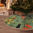 thumbnail image 6 of Kdxio Botanical Garden With Cats Print Christmas Tree Skirt Christmas Xmas Tree Skirts Mat for New Year Holiday Christmas Party Decorations-36", 6 of 7