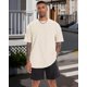 thumbnail image 2 of Camiseta Adorejoy Oversize Vintage Lavada para Hombre - Beige, 2 of 9