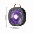 thumbnail image 4 of Ventilador pequeño plegable USB, mini ventilador de escritorio portátil recargable con pantalla digital, 3 velocidades, 4 of 4