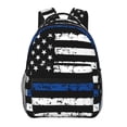 thumbnail image 1 of Fotbe Thin Blue Line Flag Mochila Casual con Estampado para Escuela, Viajes y Actividades al Aire Libre - Duradera, Ligera y Cómoda, 1 of 5