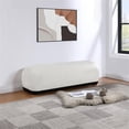thumbnail image 2 of Meridian Furniture Calum Cream Chenille Fabric Bench, 2 of 14
