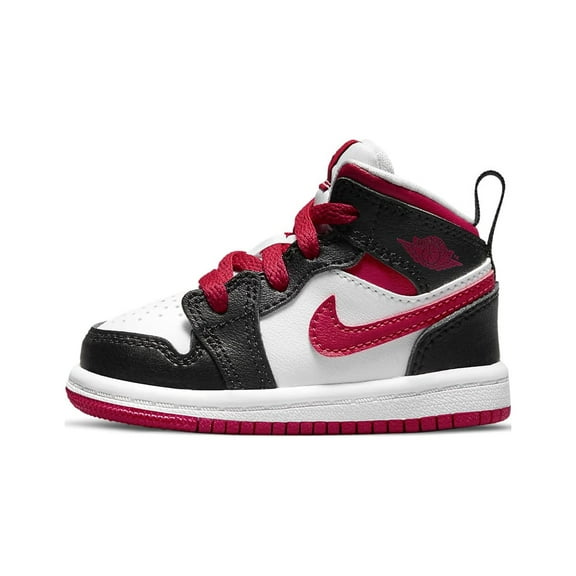 Toddler's Jordan 1 Mid "Very Berry" Black/Very Berry-White (640735 016) - 8