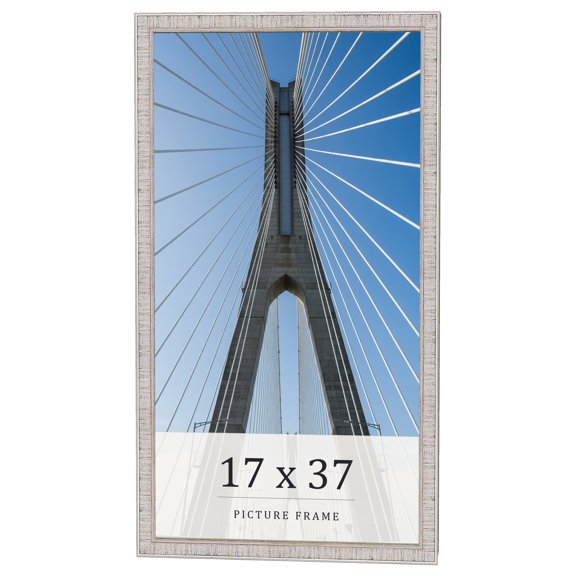 17x37 Frame White Real Wood Picture Frame Width 0.75 inches | Interior Frame Depth 0.5 inches |