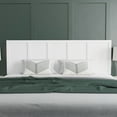 thumbnail image 3 of Emma + Oliver King Size Four Panel Wooden Adjustable Headboard Only in White, 3 of 10