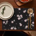 thumbnail image 5 of Pioneer Flower Floral Print Pattern Summer Placemats Table Placemats Set Of 4-Linen Kitchen Washable Placemats Table Mats 12x18 Inch Non-Slip Heat Resistant, 5 of 5