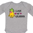 thumbnail image 4 of Inktastic I Love My Grandpa with Pineapple Girls Long Sleeve Baby Bodysuit, 4 of 5