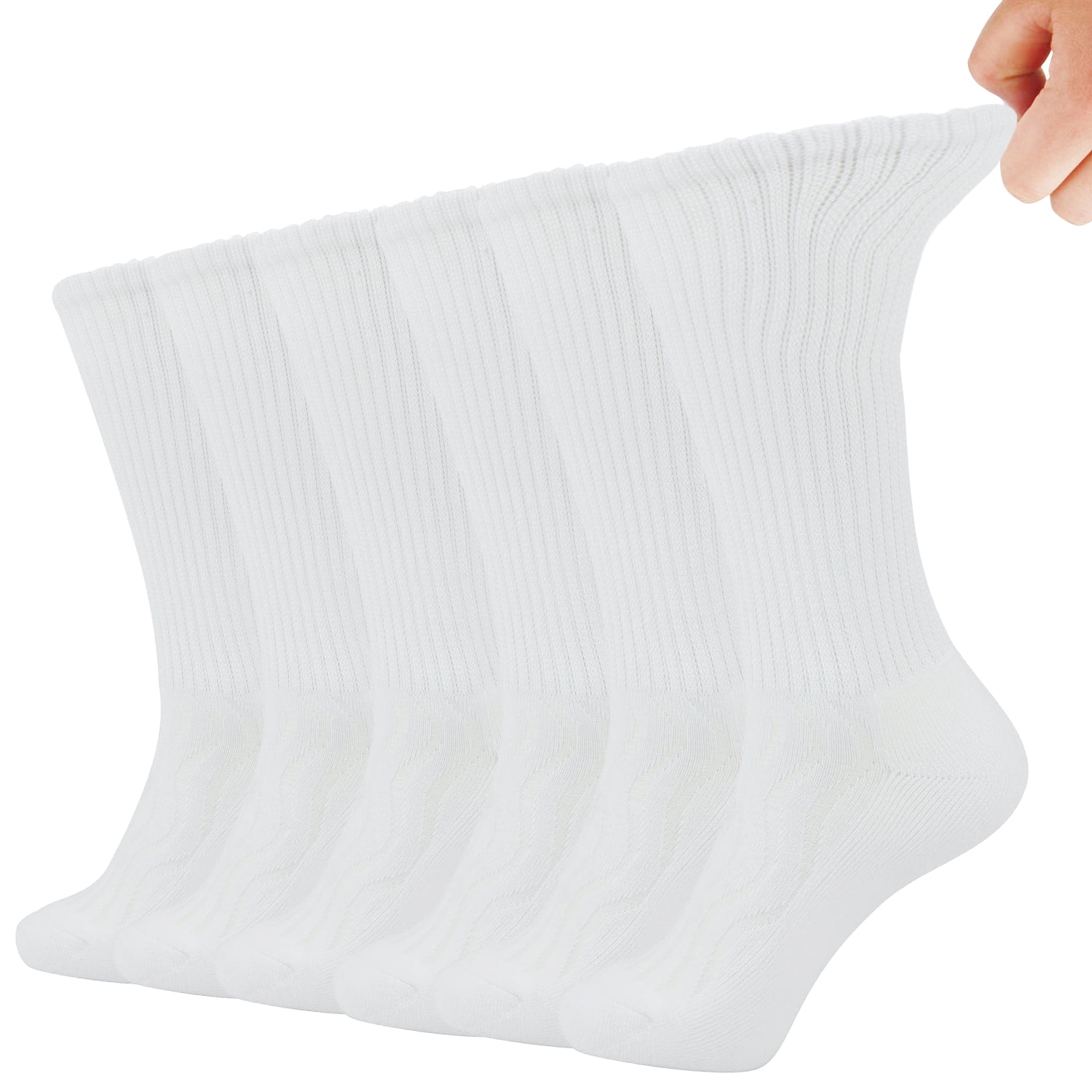 +MD 3 Pack Men and Women Moisture Smell Control Bamboo Dress Socks Top Crew for Business