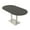 Asian Night w/Silver Base, variant on Racetrack Bistro Height Meeting Table Double Metal Base 46x72 Bar Table