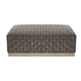 thumbnail image 2 of Banc en Velours Nicole Miller Macheline Motif Tissé Complexe Base en Acier Inoxydable Doré, Taupe/or, 2 of 10